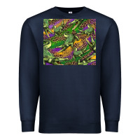 Navy mardi gras Louisiana crocodile leopard Premium Sweatshirt - RanaPortraitStore