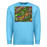 Ocean Blue mardi gras Louisiana crocodile leopard Premium Sweatshirt - RanaPortraitStore