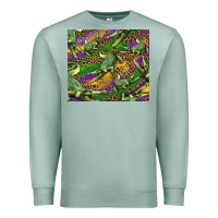 Seafoam mardi gras Louisiana crocodile leopard Premium Sweatshirt - RanaPortraitStore