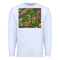 White mardi gras Louisiana crocodile leopard Premium Sweatshirt - RanaPortraitStore