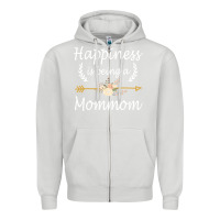 Dove Grey happiness is being a mommom  cute mothers day gifts Zipper Hoodie - PixelWave