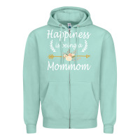 Seafoam happiness is being a mommom  cute mothers day gifts Zipper Hoodie - PixelWave