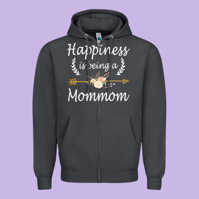 Happiness Is Being A Mommom  Cute Mothers Day Gifts Zipper Hoodie Designed By Pixelwave