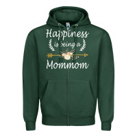 Sports Green happiness is being a mommom  cute mothers day gifts Zipper Hoodie - PixelWave