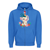 True Royal Moana HeiHei Rooster Pua Flowers Graphic Zipper Hoodie - PixelWave