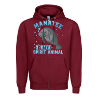 Burgundy manatee gifts Zipper Hoodie - PixelWave