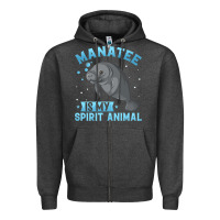 Charcoal Heather manatee gifts Zipper Hoodie - PixelWave