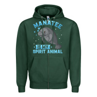 Sports Green manatee gifts Zipper Hoodie - PixelWave