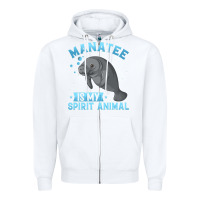 White manatee gifts Zipper Hoodie - PixelWave