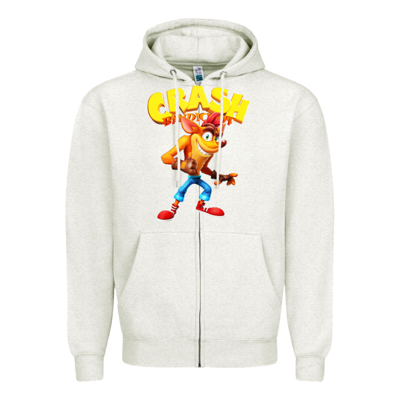 Crash Bandicoot Zipper Hoodie by PixelWave | Teevron