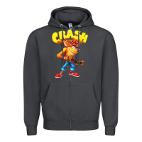 Smoke crash bandicoot Zipper Hoodie - PixelWave