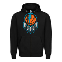 Black OKC Thunder Dreamcatcher 1 Zipper Hoodie - PixelWave