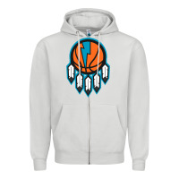 Dove Grey OKC Thunder Dreamcatcher 1 Zipper Hoodie - PixelWave