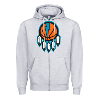 Heather Grey OKC Thunder Dreamcatcher 1 Zipper Hoodie - PixelWave