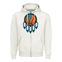 Oatmeal Heather OKC Thunder Dreamcatcher 1 Zipper Hoodie - PixelWave
