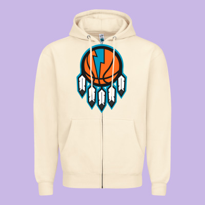 Okc Thunder Dreamcatcher 1 Zipper Hoodie Designed By Pixelwave