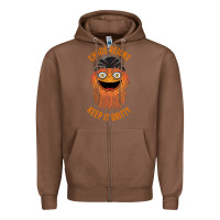 Chestnut chaos reigns keep it gritty Zipper Hoodie - PixelWave
