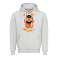 Dove Grey chaos reigns keep it gritty Zipper Hoodie - PixelWave