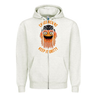 Oatmeal Heather chaos reigns keep it gritty Zipper Hoodie - PixelWave