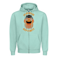 Seafoam chaos reigns keep it gritty Zipper Hoodie - PixelWave