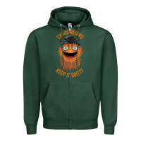 Sports Green chaos reigns keep it gritty Zipper Hoodie - PixelWave