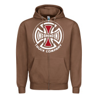 Chestnut independent company cross skateboard Zipper Hoodie - PixelWave