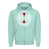 Seafoam independent company cross skateboard Zipper Hoodie - PixelWave
