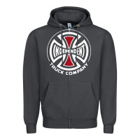 Smoke independent company cross skateboard Zipper Hoodie - PixelWave