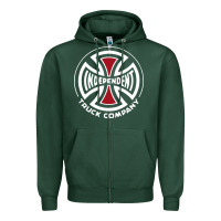 Sports Green independent company cross skateboard Zipper Hoodie - PixelWave