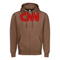 Chestnut cnn media company Zipper Hoodie - PixelWave