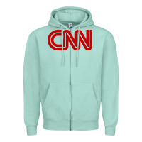 Seafoam cnn media company Zipper Hoodie - PixelWave