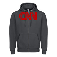 Smoke cnn media company Zipper Hoodie - PixelWave