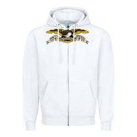 White anti hero skateboards Zipper Hoodie - PixelWave