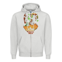 Dove Grey The Monster Squad Zipper Hoodie - PixelWave