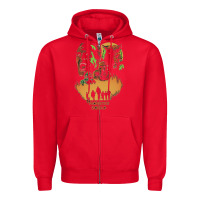 Red The Monster Squad Zipper Hoodie - PixelWave