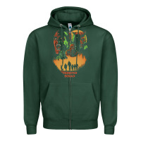 Sports Green The Monster Squad Zipper Hoodie - PixelWave