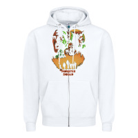 White The Monster Squad Zipper Hoodie - PixelWave