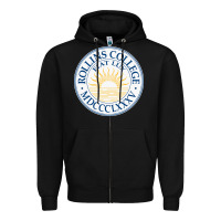 Black rollins college Zipper Hoodie - PixelWave