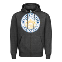 Charcoal Heather rollins college Zipper Hoodie - PixelWave