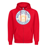 Red rollins college Zipper Hoodie - PixelWave