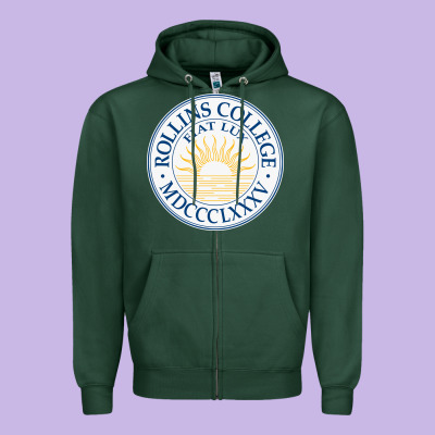 Rollins College Zipper Hoodie Designed By Pixelwave
