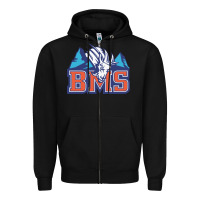 Black blue mountain state Zipper Hoodie - PixelWave