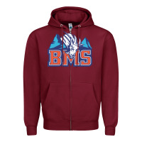 Burgundy blue mountain state Zipper Hoodie - PixelWave