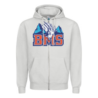 Dove Grey blue mountain state Zipper Hoodie - PixelWave