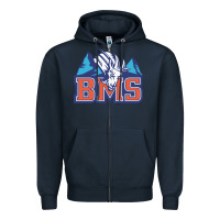Navy blue mountain state Zipper Hoodie - PixelWave