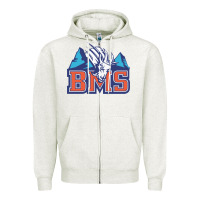 Oatmeal Heather blue mountain state Zipper Hoodie - PixelWave