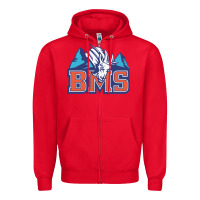 Red blue mountain state Zipper Hoodie - PixelWave