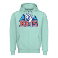 Seafoam blue mountain state Zipper Hoodie - PixelWave