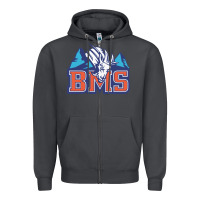 Smoke blue mountain state Zipper Hoodie - PixelWave