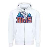 White blue mountain state Zipper Hoodie - PixelWave